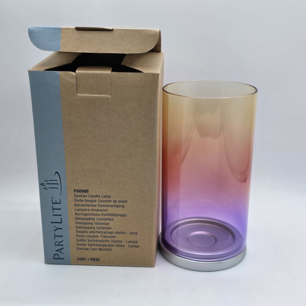 Party Lite P90996 Sunrise Candle Lamp Glass with‎ Stand (Retired)